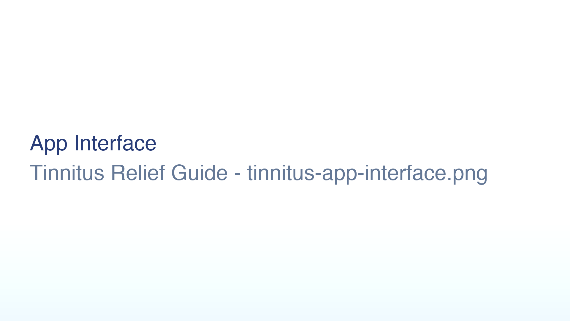 Tinnitus app interface mockup with frequency slider