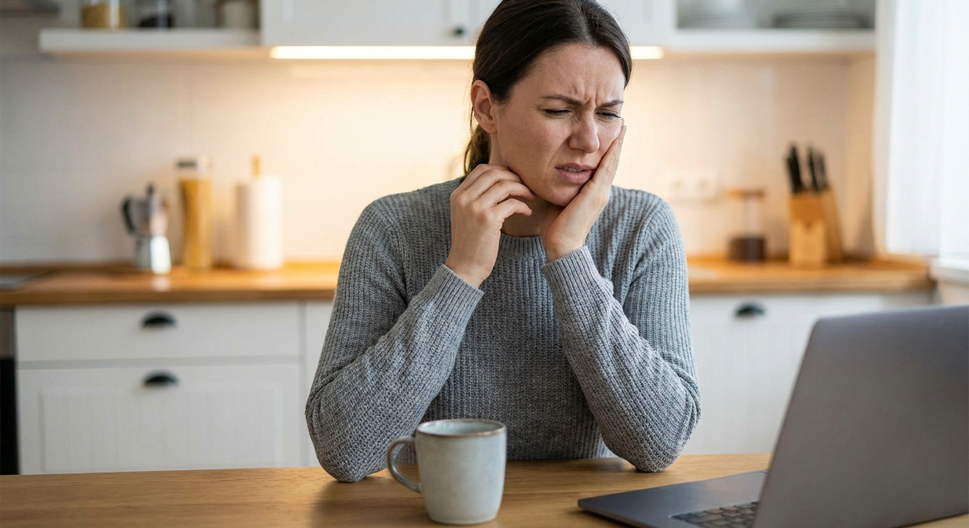 Cross-section diagram showing the TMJ in relation to the ear canal and auriculotemporal nerve pathway
