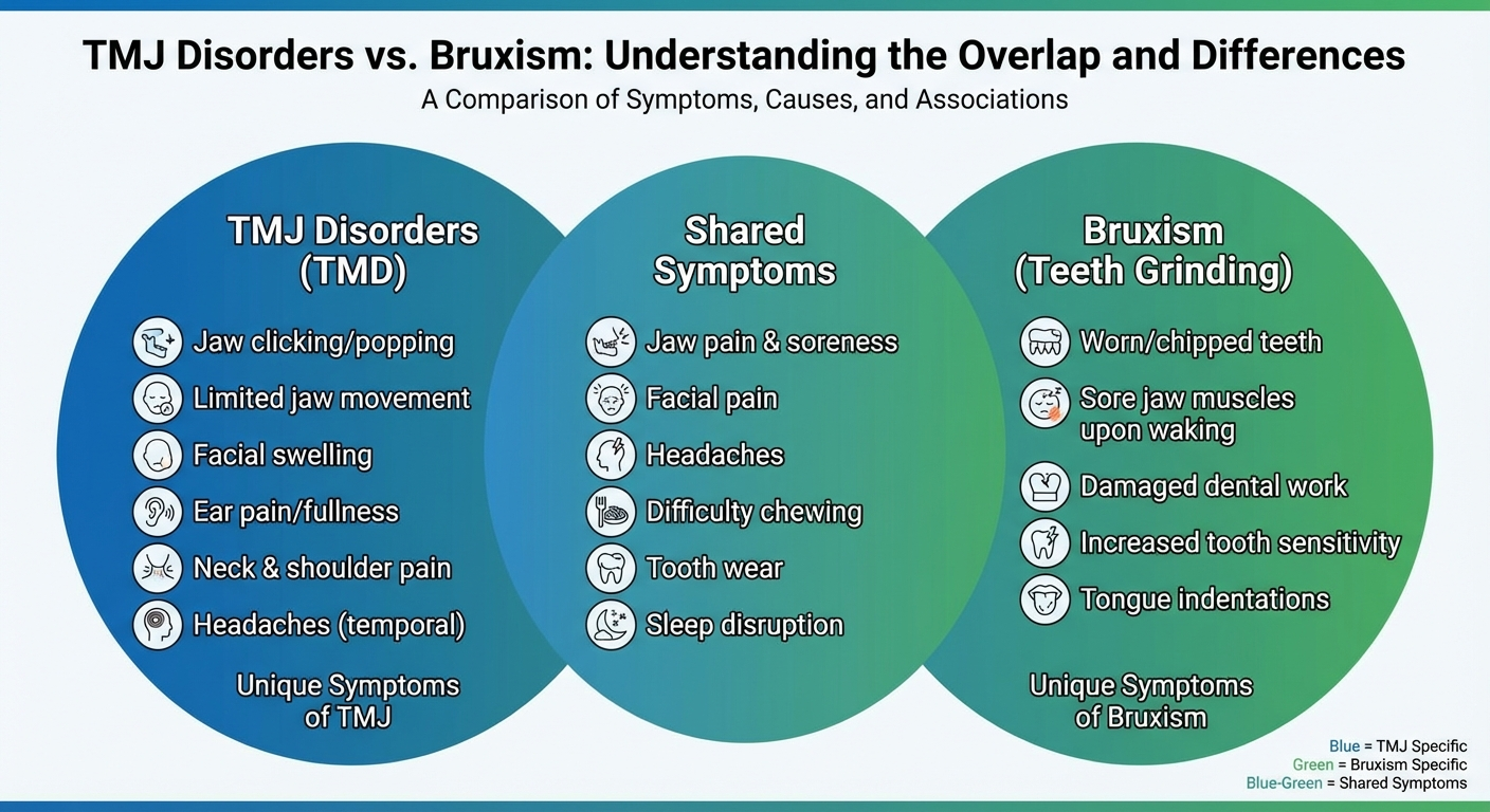 Treatment pyramid infographic for TMJ-related ear pain showing conservative to advanced options